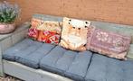 3 Vintage Marokkaanse kussens., Ophalen of Verzenden, Zo goed als nieuw, Overige kleuren, Rechthoekig