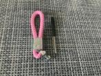 Peugeot roze gevlochten sleutelhanger, Ophalen of Verzenden