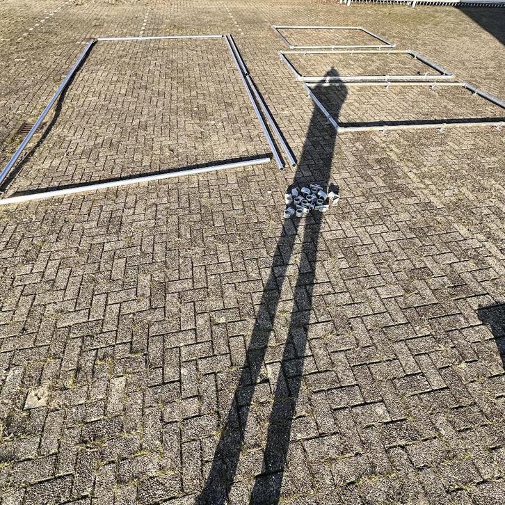 Aluminium spandoek frames | 4 stuks, Diversen, Vlaggen en Wimpels, Zo goed als nieuw, Ophalen