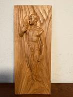 Houtsnijwerk man naakt erotisch, Ophalen of Verzenden