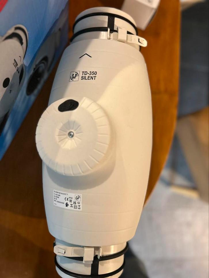 S&P TD-350/125 SILENT T buisventilator – nieuw,, Doe-het-zelf en Verbouw, Ventilatie en Afzuiging, Nieuw, Afzuiger, Ophalen of Verzenden