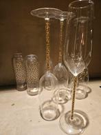 Champagne glazen goud glitter riverdale, Verzamelen, Glas en Borrelglaasjes, Ophalen of Verzenden, Zo goed als nieuw, Overige typen