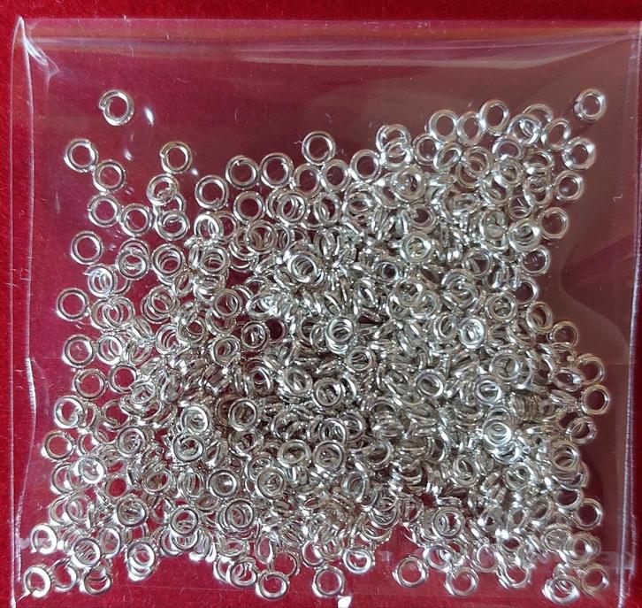 250 Zilverkleurige Jump Rings 3x0.9mm, Hobby en Vrije tijd, Kralen en Sieraden maken, Nieuw, Overige typen, Ophalen of Verzenden