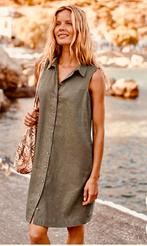 Moscow linnen zomerjurk M/L, Kleding | Dames, Jurken, Maat 38/40 (M), Verzenden, Knielengte, Groen