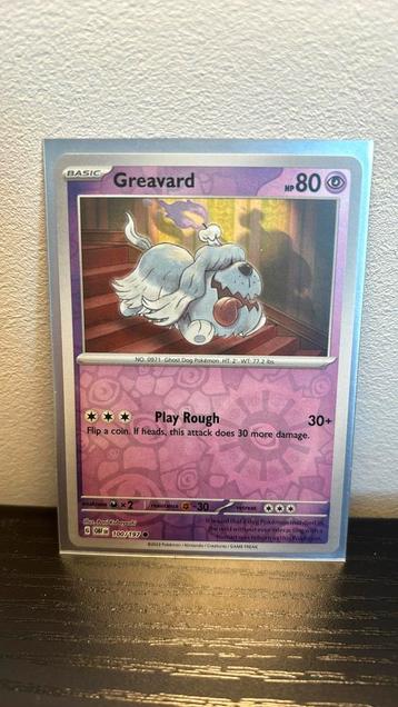 Greavard 100/197 Obsidian Flames reverse holo pokemon kaart beschikbaar voor biedingen