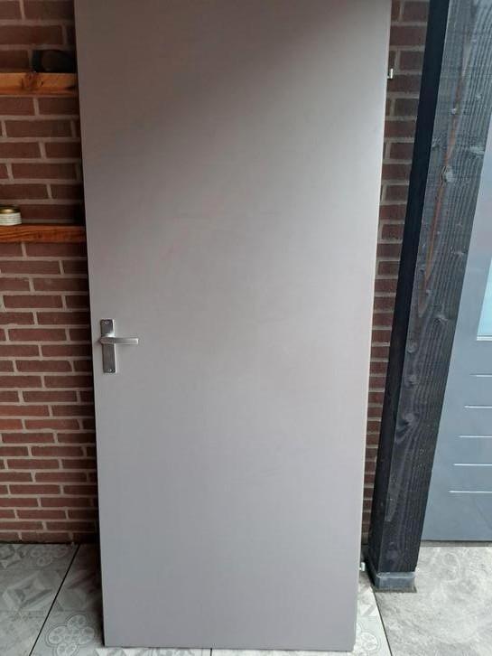 deur met kozijn, binnendeur, Doe-het-zelf en Verbouw, Deuren en Horren, Zo goed als nieuw, Binnendeur, 80 tot 100 cm, Metaal, Ophalen