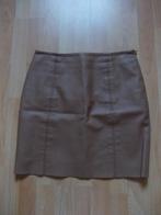 Bruine rok, lederlook, maat L, Pieces., Ophalen, Bruin, Maat 42/44 (L), Gedragen