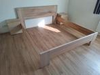 Bed ombouw hout, Huis en Inrichting, Slaapkamer | Bedden, Ophalen, Gebruikt, Overige kleuren, 210 cm
