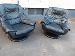 vintage lederen lounge swivel zetel fauteuil stukprijs, Ophalen, Huis en Inrichting