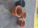 4 Grote bloempotten, Tuin en Terras, Bloempotten, Ophalen, Kunststof, Gebruikt, Rond