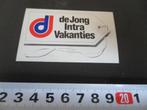 sticker de Jong Intra Vakantie wit DT018, Ophalen, Zo goed als nieuw, Bedrijf of Vereniging