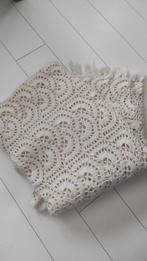 Vintage gehaakte sprei cremewit, Gebruikt, Wit, Overige typen, Tweepersoons