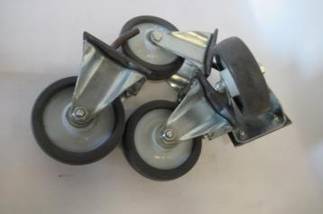SET van 4x bokwiel 125 mm. Unused. Grote partij op voorraad. beschikbaar voor biedingen