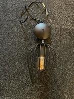 Zwarte Hanglamp met Metalen Kooi, Ophalen of Verzenden, Zo goed als nieuw, Metaal, Minder dan 50 cm