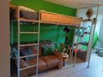 Hoogslaper van steigerbuis, met brandweerpaal, Ophalen, Eenpersoons, Zo goed als nieuw, 90 cm