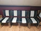 eetkamerstoelen,diningchairs 4 stuks Bel air zwart wit, Huis en Inrichting, Stoelen, Gebruikt, Zwart, Ophalen of Verzenden, Amerikaans retro vintage