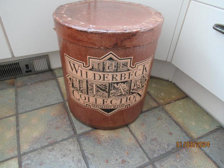 GROTE STEVIGE OPBERG-TON -RECLAME WILDERBECK TEAS COLLECTION, Huis en Inrichting, Woonaccessoires | Overige, Zo goed als nieuw