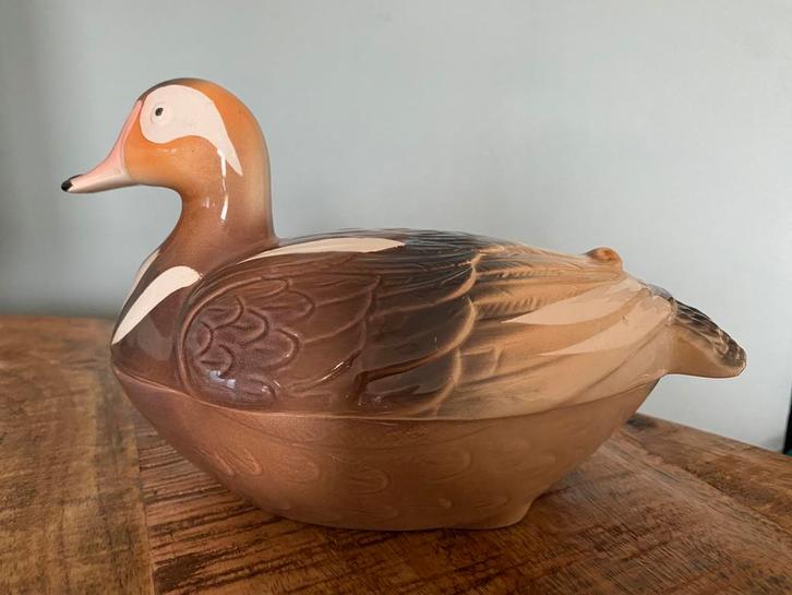 Michel Caugant terrine eend patevorm kerst pate vorm, Antiek en Kunst, Antiek | Keukenbenodigdheden, Ophalen of Verzenden