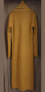 NIEUW: lange beige/ licht bruine rib jurk met kraag/ col, Ophalen, Nieuw, Beige, Onder de knie