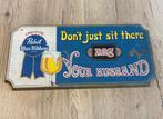 Pabst Blue Ribbon Beer Bierbord, Verzamelen, Merken en Reclamevoorwerpen, Ophalen of Verzenden, Gebruikt, Reclamebord
