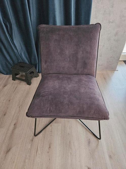 Industriële grijze stoelen (2 stuks), Huis en Inrichting, Stoelen, Zo goed als nieuw, Eén, Metaal, Stof, Grijs, Ophalen