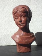 art deco terracotta beeldje buste ZEEUWS meisje F. Everaerts, Ophalen of Verzenden