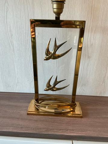 Vintage messing  Lamp met Vogels hollywood regency beschikbaar voor biedingen