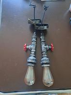 Industriële Hanglampen - Set van 2, Huis en Inrichting, Ophalen of Verzenden, Zo goed als nieuw, Glas, Minder dan 50 cm