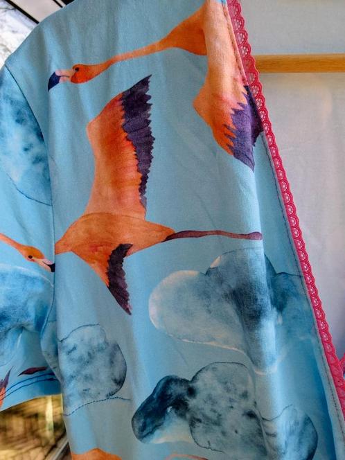 Overslag jurk, zacht katoen, mt M, a la Lien en Giel, Kleding | Dames, Jurken, Zo goed als nieuw, Maat 38/40 (M), Onder de knie