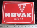 sticker novak logo radio tv vintage, Verzenden, Zo goed als nieuw, Merk