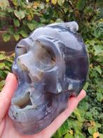 Agaat chalcedoon schedel skull, Ophalen of Verzenden, Mineraal