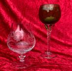 Bijzondere glazen – geslepen bloemglas & kelkglas, Antiek en Kunst, Antiek | Glas en Kristal, Ophalen of Verzenden