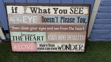 Tekstbord  80 x 50 cm beschikbaar voor biedingen