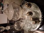 Antieke set geslepen glas en kristal, Antiek en Kunst, Antiek | Glas en Kristal, Ophalen of Verzenden