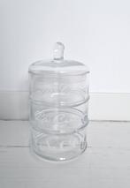 Riviera Maison Glazen pot 3delig, Ophalen of Verzenden, Gebruikt, Glas, Pot, Bus of Blik