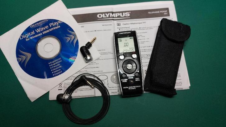 Dictafoon type Olympus VN-2100PC compleet., Audio, Tv en Foto, Professionele Audio-, Tv- en Video-apparatuur, Zo goed als nieuw