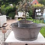 Oude Franse Zinken teil, Tuin en Terras, Bloembakken en Plantenbakken, Ophalen, Zo goed als nieuw, Overige vormen, 60 tot 100 cm