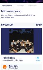 Kensington 3 december Ziggo Dome, Tickets en Kaartjes, Drie personen of meer, December