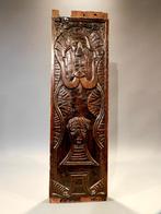 Antiek eiken  paneel 17e eeuw religieus houtsnijwerk, Verzenden