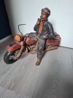Vintage Motorrijder Beeld - man op harley davidson, Ophalen of Verzenden
