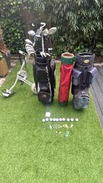 Golfset + diverse golftassen +trolley +ballen+ 7 extra clubs, Ophalen of Verzenden, Gebruikt, Overige merken