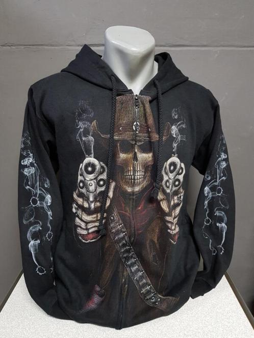 Zwart vest, Skull-Guns , printvest, Kleding | Heren, Truien en Vesten, Nieuw, Overige maten, Zwart, Ophalen of Verzenden