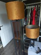 zgan staande lamp en schemerlamp, Huis en Inrichting, Lampen | Vloerlampen, Ophalen, Zo goed als nieuw, Metaal, 150 tot 200 cm