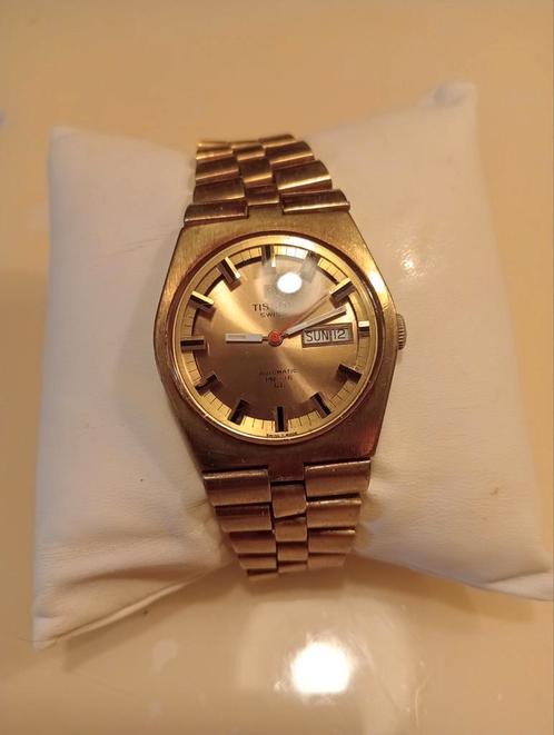 Vintage Tissot Automatic Gouden Horloge, Sieraden, Tassen en Uiterlijk, Horloges | Heren, Polshorloge, Goud, Ophalen of Verzenden