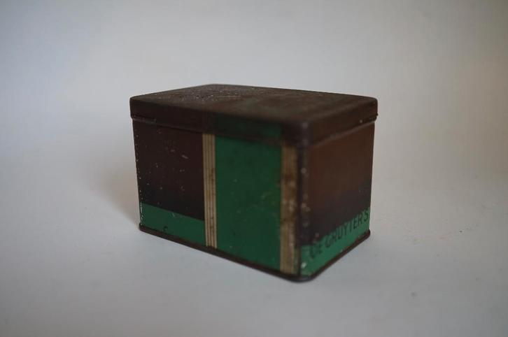 antiek blikje De Gruyter's cacao groenmerk, Verzamelen, Blikken, Gebruikt, Overige, Overige merken, Ophalen of Verzenden