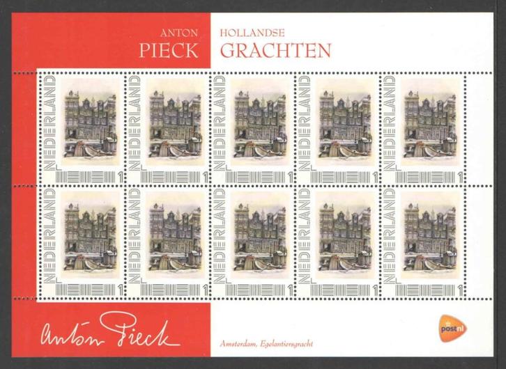 Postzegels Anton Pieck: Hollandse grachten, Postzegels en Munten, Postzegels | Nederland, Postfris, Na 1940, Ophalen of Verzenden