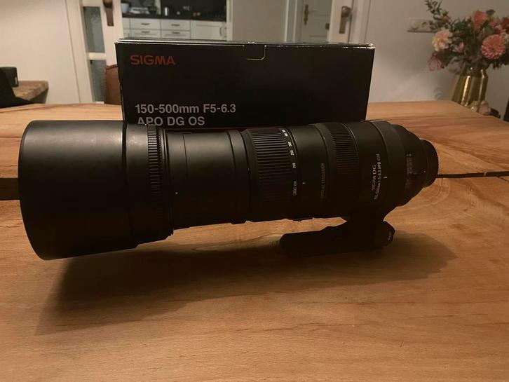Nikon F mount, Sigma 150-500 F5-6.3 APO DG OS, Audio, Tv en Foto, Fotografie | Lenzen en Objectieven, Zo goed als nieuw, Telelens