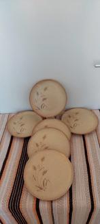 6 zware Vintage jaren 70 diner borden Tarwe motief 23,5 cm, Huis en Inrichting, Keuken | Servies, Ophalen of Verzenden, Zo goed als nieuw