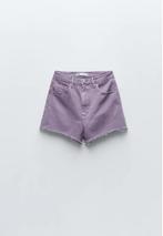 Lilac denim shorts (ZARA), Kleding | Dames, Broeken en Pantalons, Kort, Zara, Paars, Nieuw