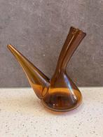 Vintage Spaanse porron, amber gekleurd schenkflesje, Ophalen of Verzenden